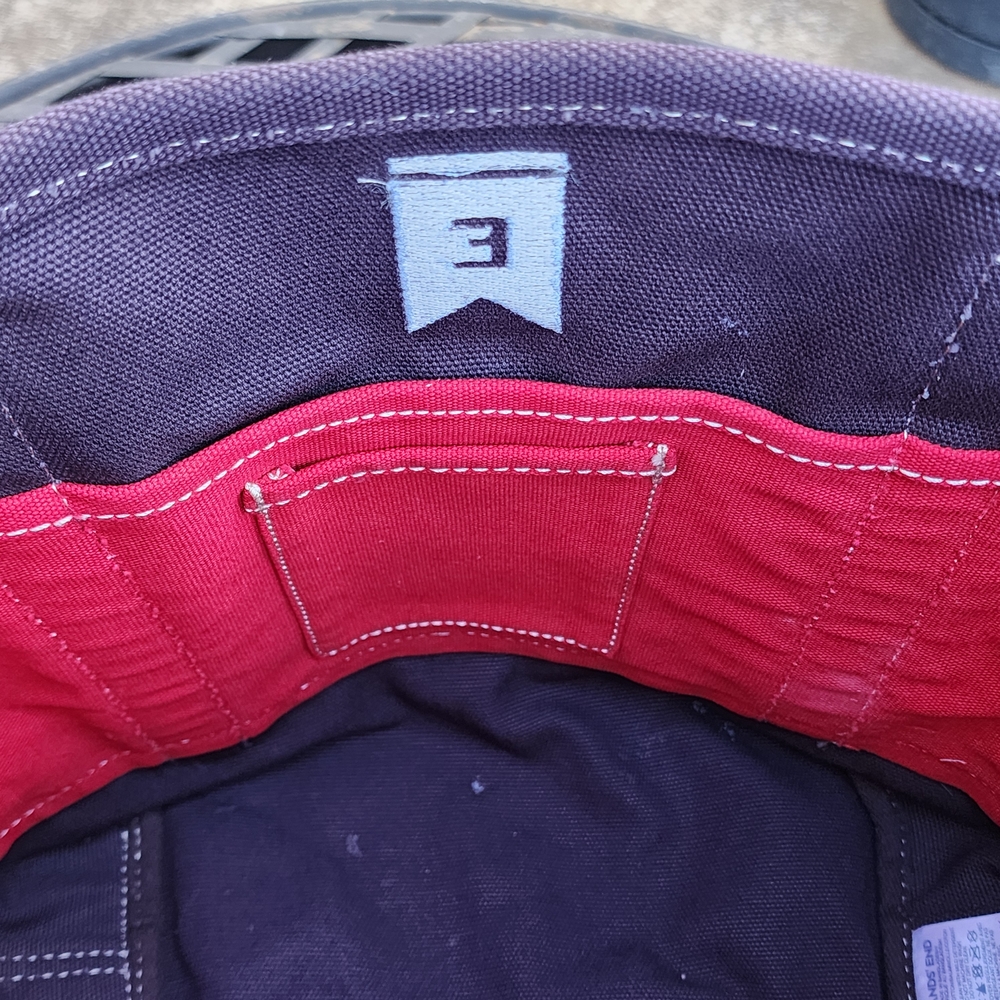 Lands' End Navy and Red Tote Bag - Picture 5 of 11